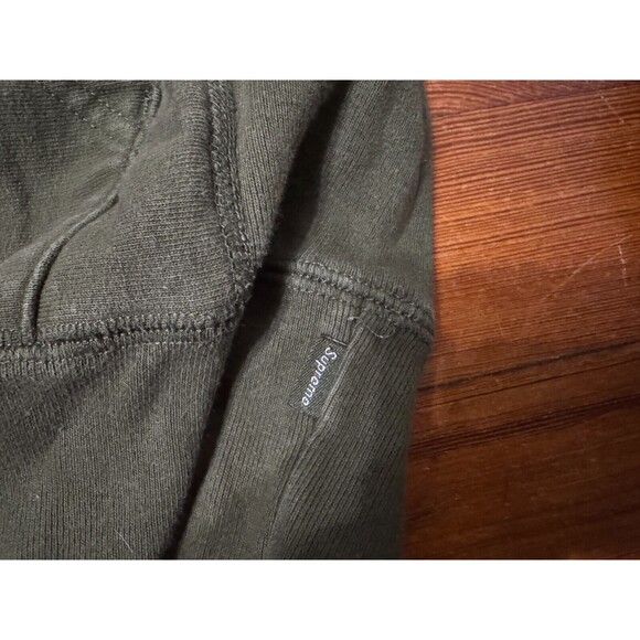 Supreme Tonal S Logo Hoodie Sweatshirt FW17 - Dark Olive Green - Men's Medium - Picture 8 of 11